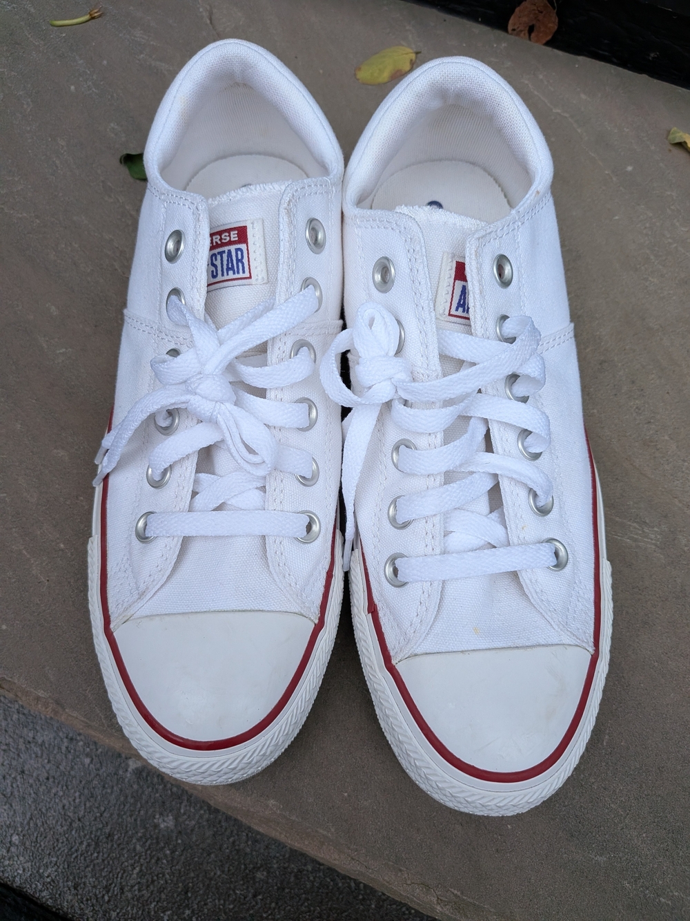 Converse White Low Top Canvas Sneakers